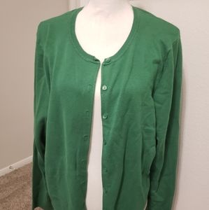Plus Size Women's Green Cardigan - Size 3X